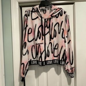 Light weight cropped zip up